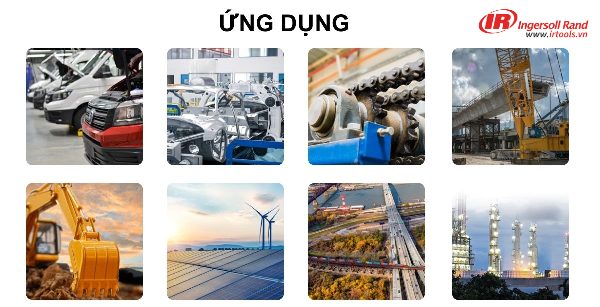 ứng dụng của dòng sản phẩm Power Tools của Ingersoll Rand