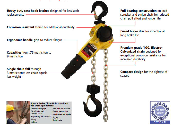 Pa Lăng Xích Lắc Tay Ingersoll Rand KL Series (0.75 - 9 tấn)