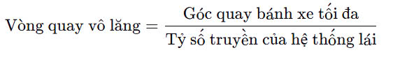 Công thức tính vòng quay vô lăng